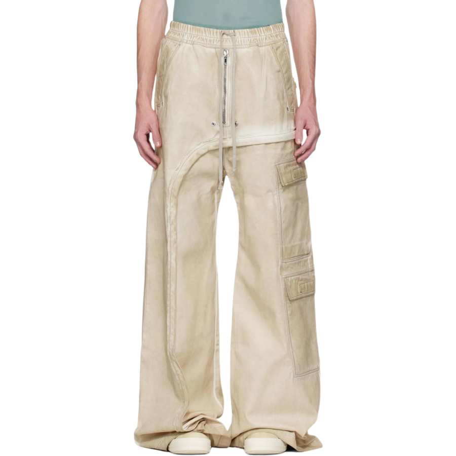 Rick Owens Drkshdw Hollywood Imbalanced Double Cargo Jumbo Belas trousers