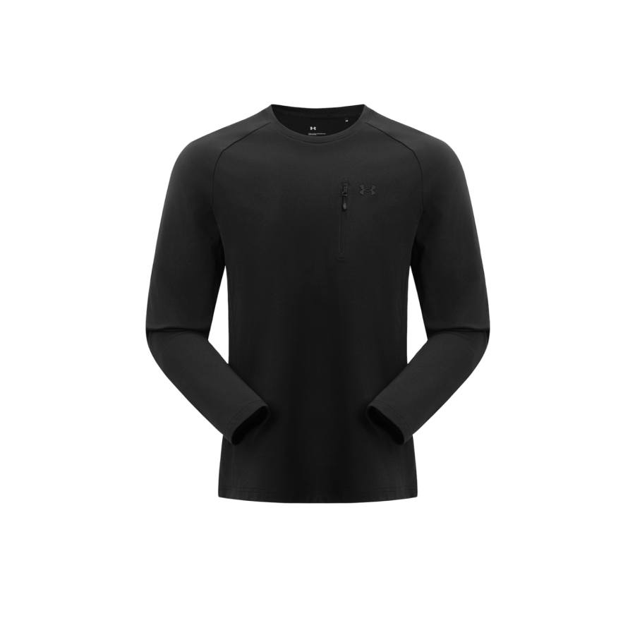 Under Armour T Shirts Unisex Twilight Black Crew Neck Moderate Straight Fit