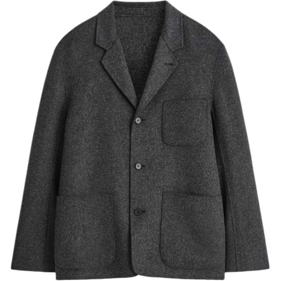 COS Business Suits Men's Charcoal Black Suit Collar Moderate Business Suit