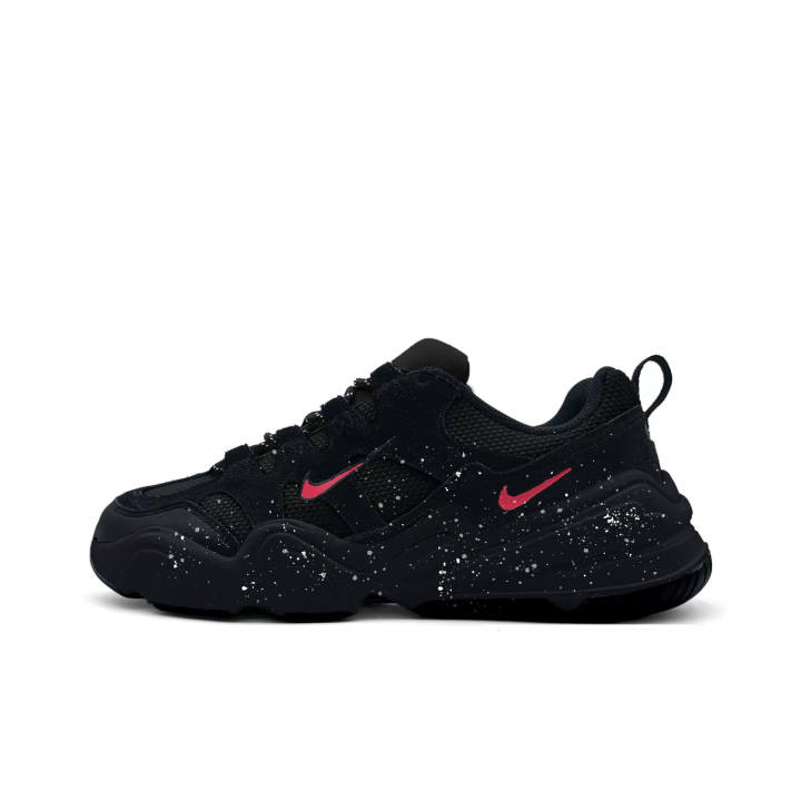 Nike Nike Tech Hera Starry Sky Suede Low top Casual Shoes Unisex Black Red