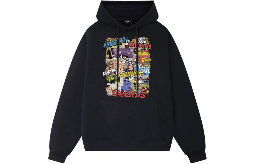 SANSYAS Sweatshirts Unisex Hooded Moderate Regular