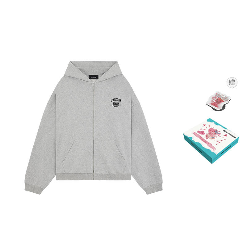 WE11DONE WE11DONE zip-up logo hoodie