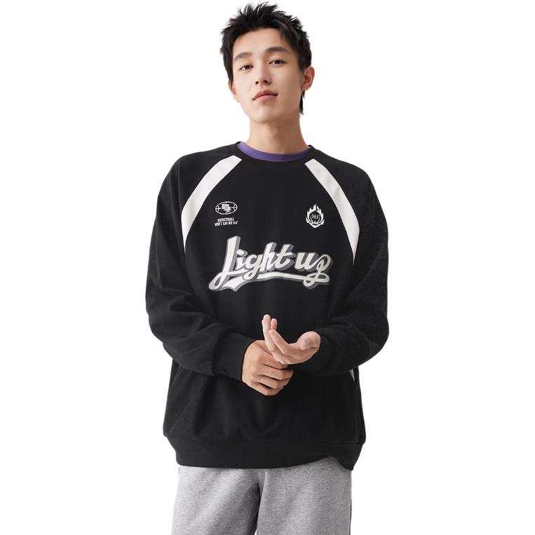 361° Sweatshirts Unisex Super Black/Cream White Crew Neck Moderate Regular