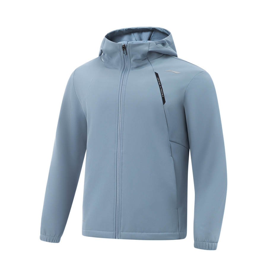 Li-Ning Li Ning Fitness, Fleece Lined Thermal Water Repellent Hooded Athleisure Versatile Trench Coat Men's