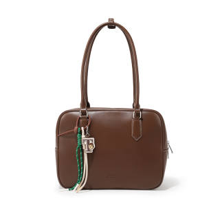Teenie Weenie Pu Shoulder Bag Large Women's Preppy Brown