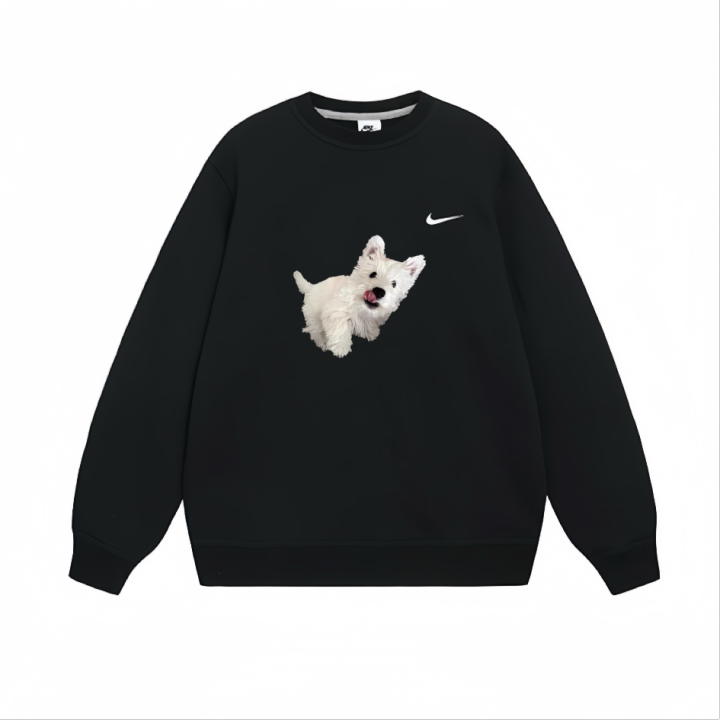 Nike Nike Dri Fit Sweatshirts Unisex Black Crew Neck Moderate Regular