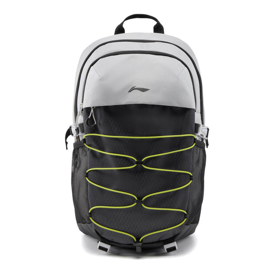 Li-Ning Li Ning Sports Life Collection Polyester Backpack Regular Unisex Gray Black