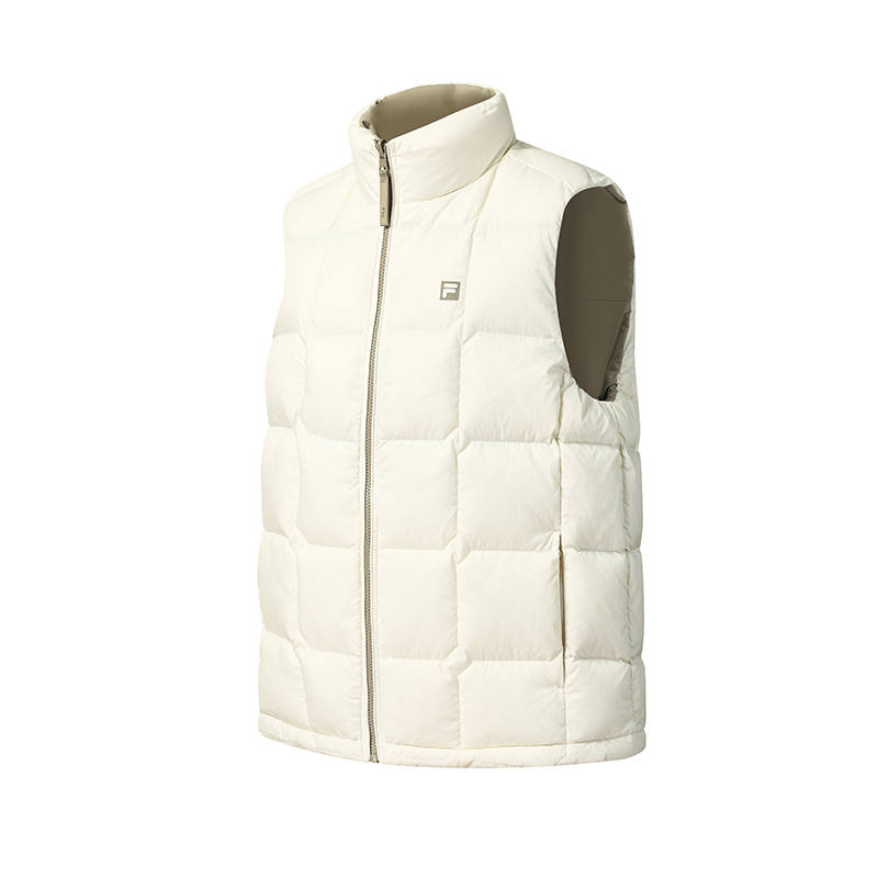 FILA Fitness Down Vest Unisex Cloud White