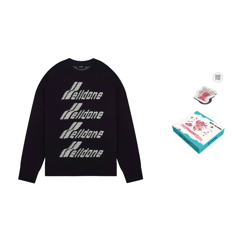 WE11DONE Sweater Unisex Gift Box Set Included Clothing