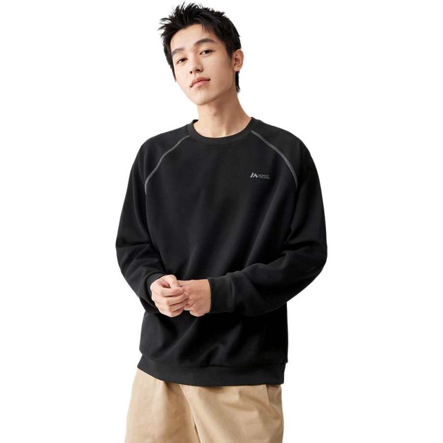 361° 361° Sweatshirts Men's Super Black Crew Neck Moderate Regular