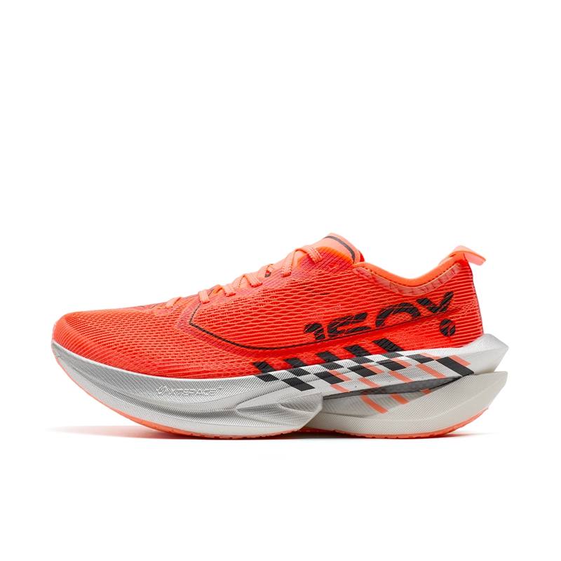 XTEP Low top Carbon Plate Marathon Training Race Running Shoes Women's Super Orange Black