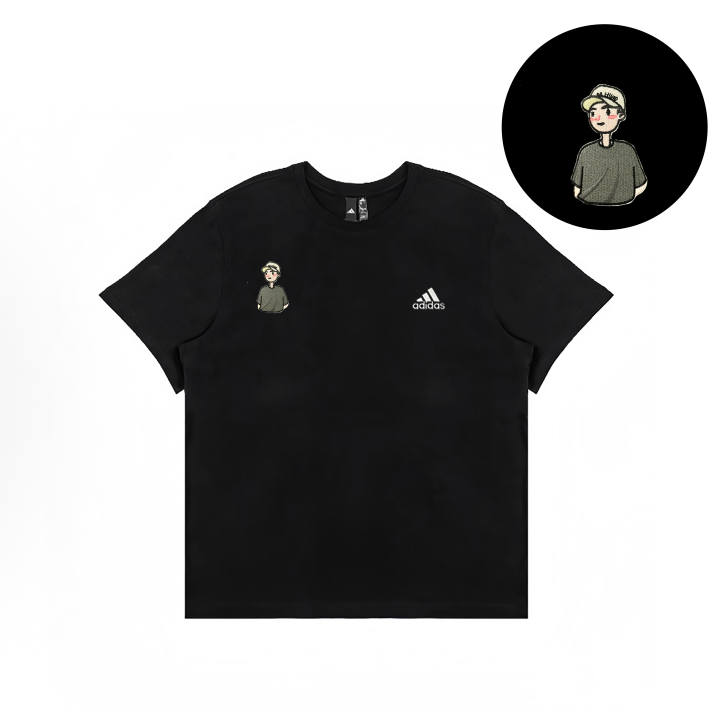 Adidas Adidas T Shirts Unisex Black Crew Neck Moderate Straight Fit