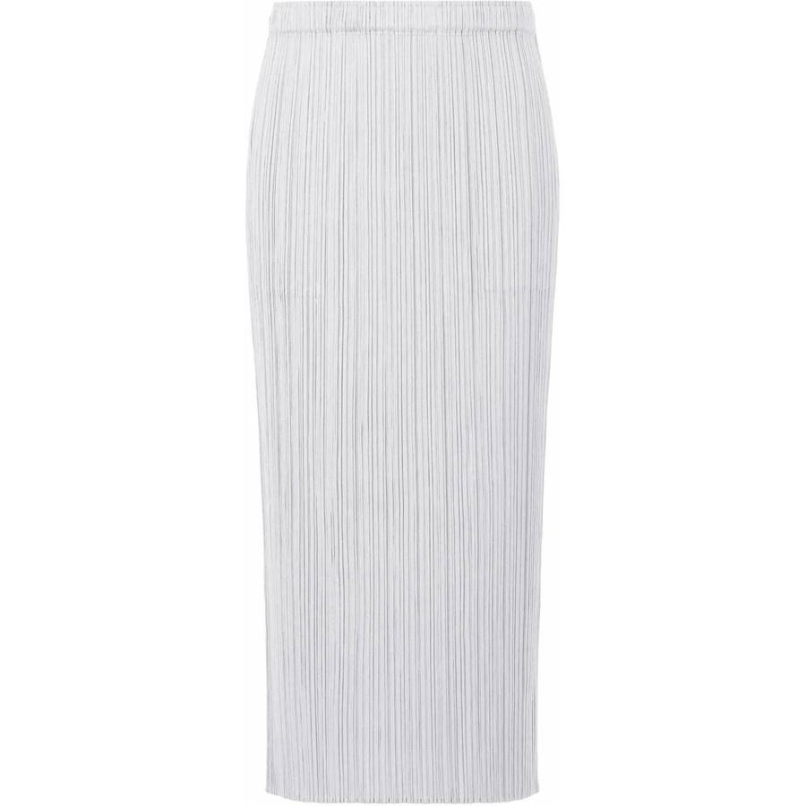 ISSEY MIYAKE Casual Long Skirt Women's Light Gray