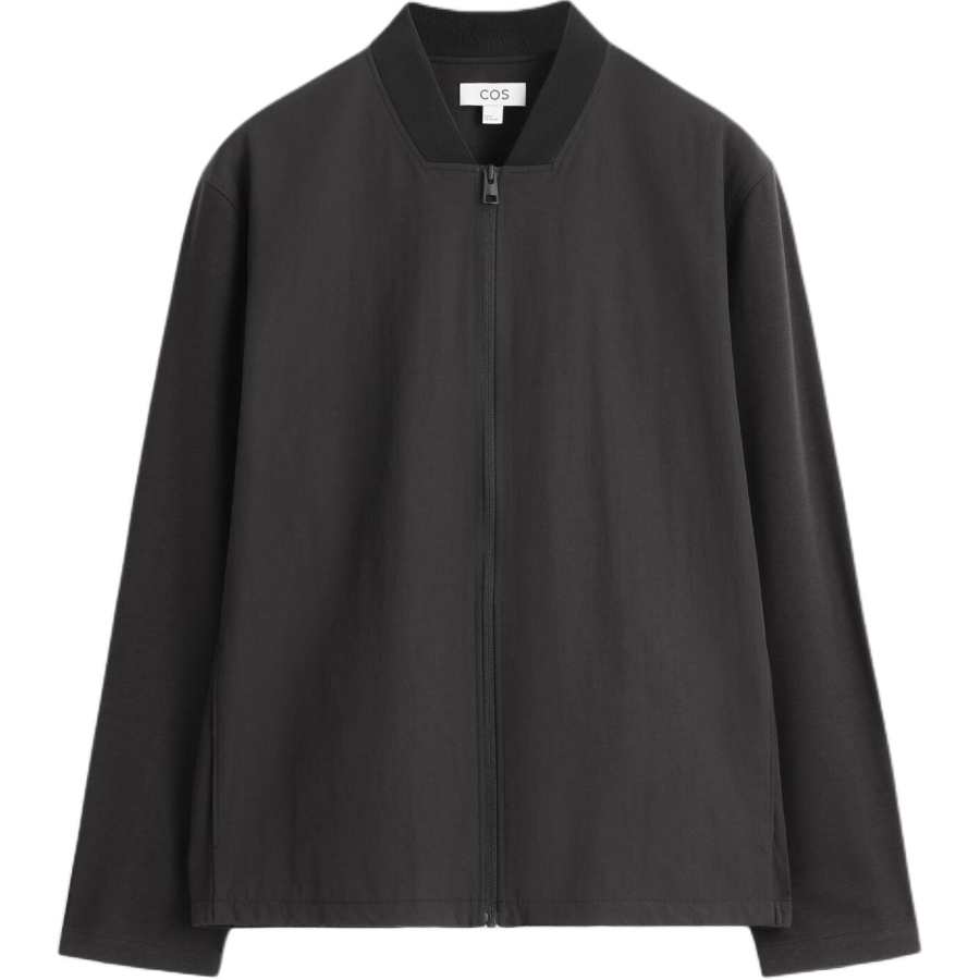 COS COS Jackets Men's Black Baseball Collar Moderate Pilot