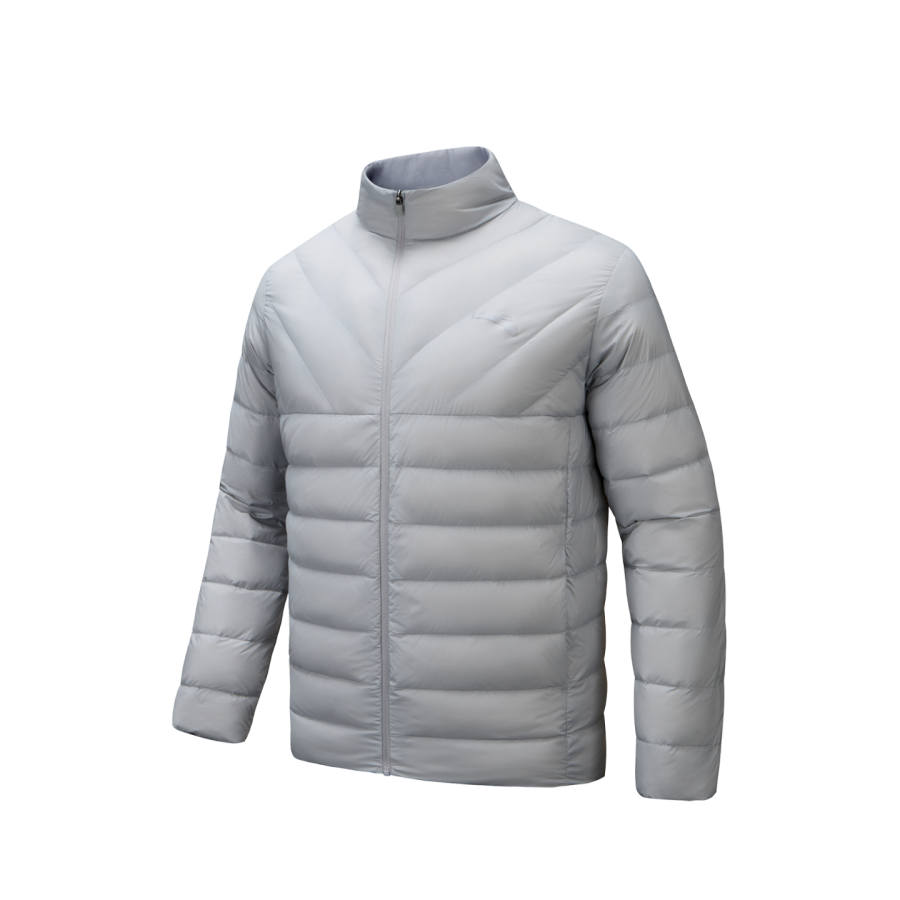 ANTA ANTA Down Jackets Men's Limestone Mud 1 Stand Collar Lightweight