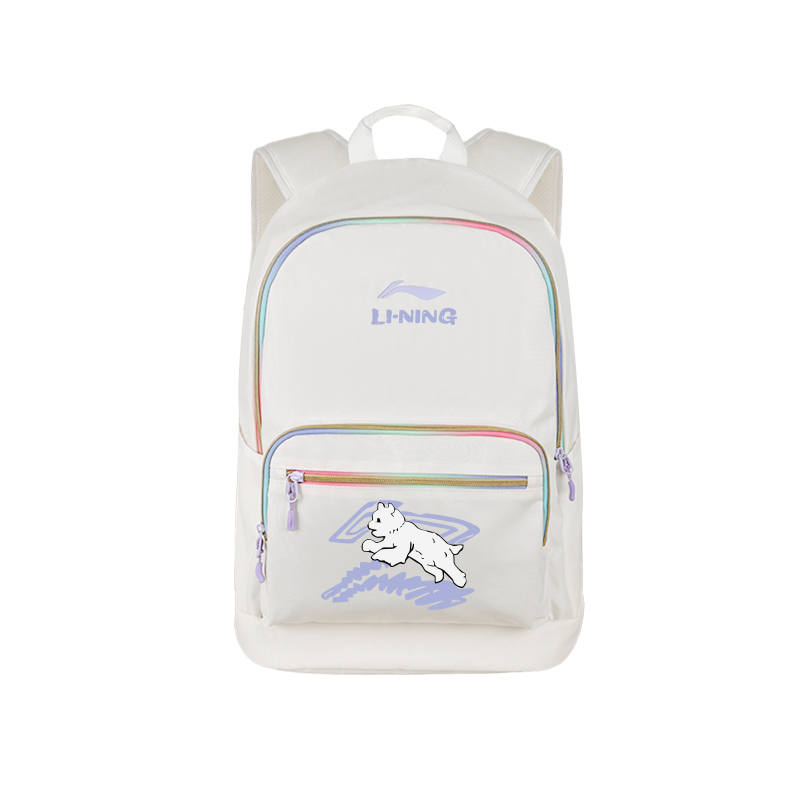 Li-Ning Li Ning Polyester Backpack Regular Unisex White & Purple