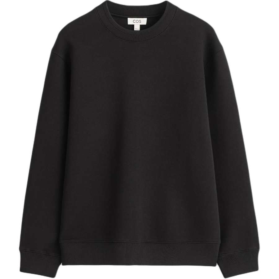 COS COS Sweatshirts Men's Black Crew Neck Moderate