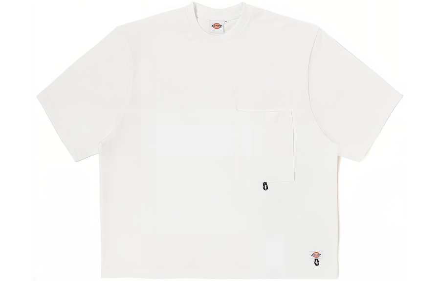 Dickies T Shirts Men's White/C4D Crew Neck Moderate Straight Fit