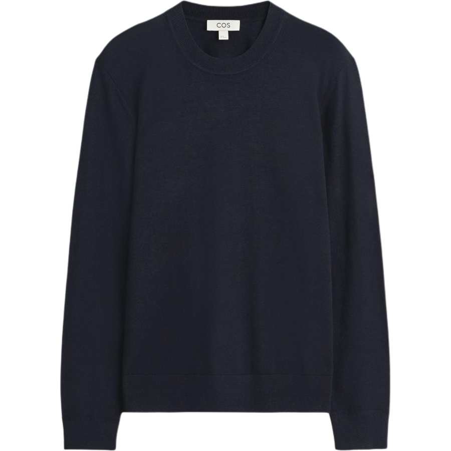 COS COS Sweaters Men's Navy Blue Crew Neck Moderate