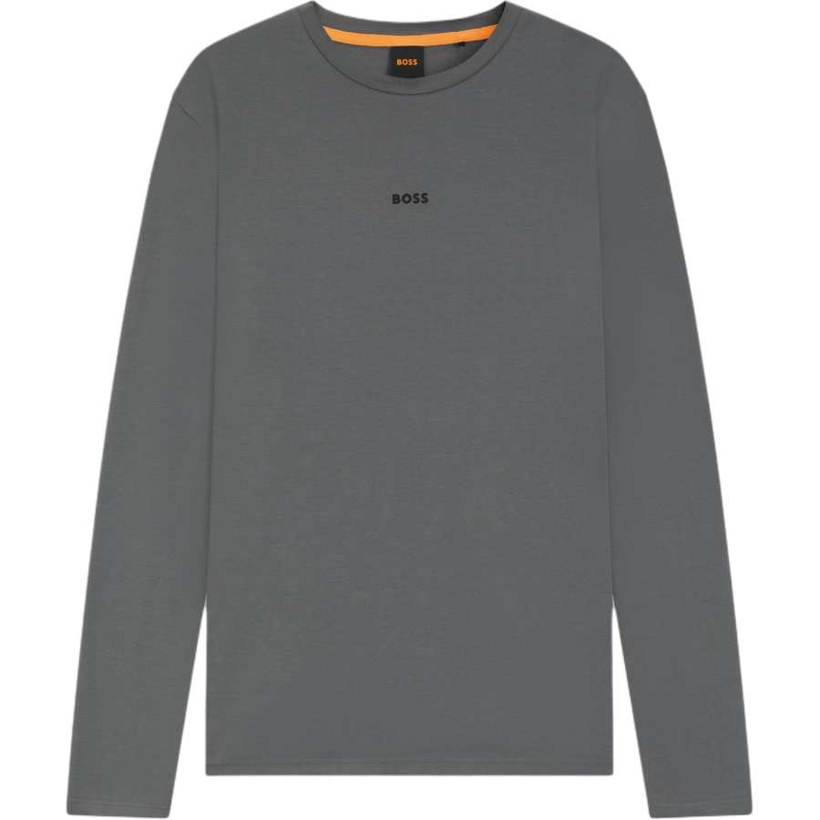 HUGO BOSS T Shirts Men's Gray Crew Neck Moderate Straight Fit
