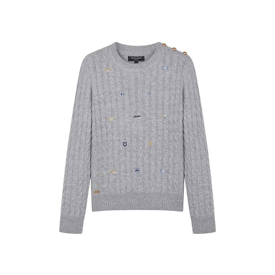 Teenie Weenie Sweaters Women's Gray Crew Neck Moderate Other