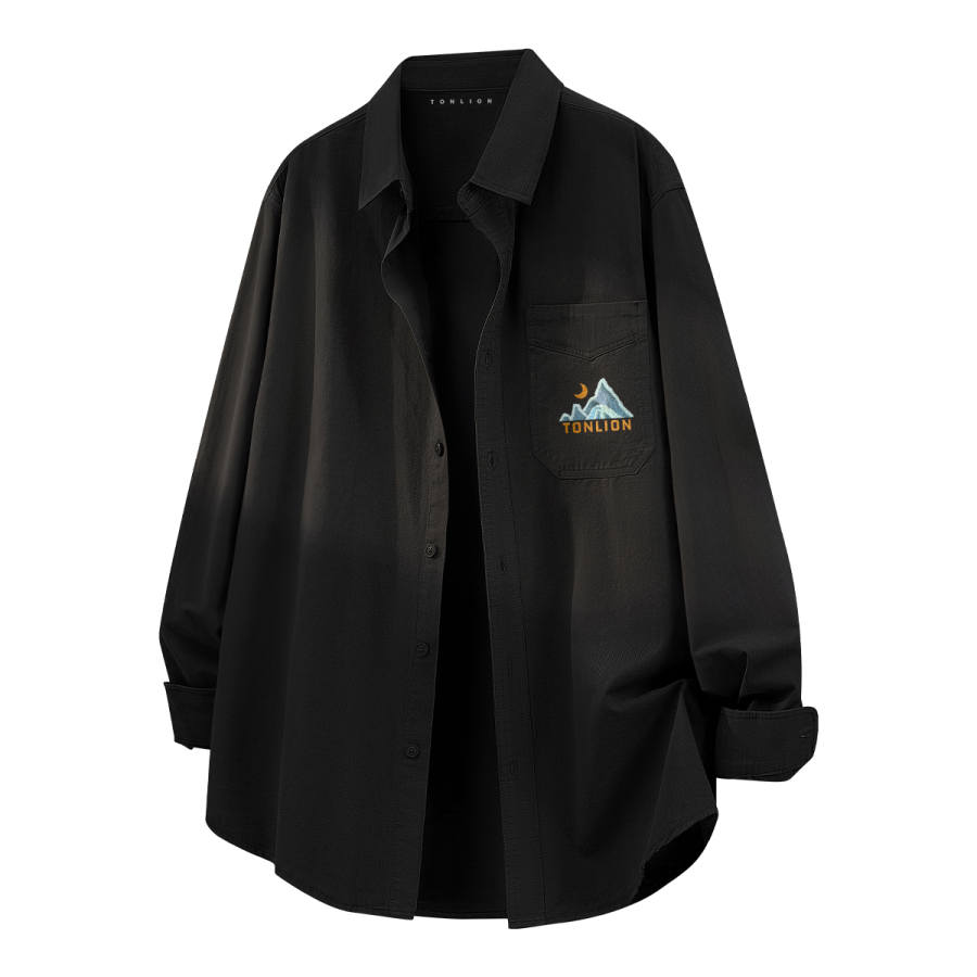 Tonlion Shirts Men's Lapel Moderate