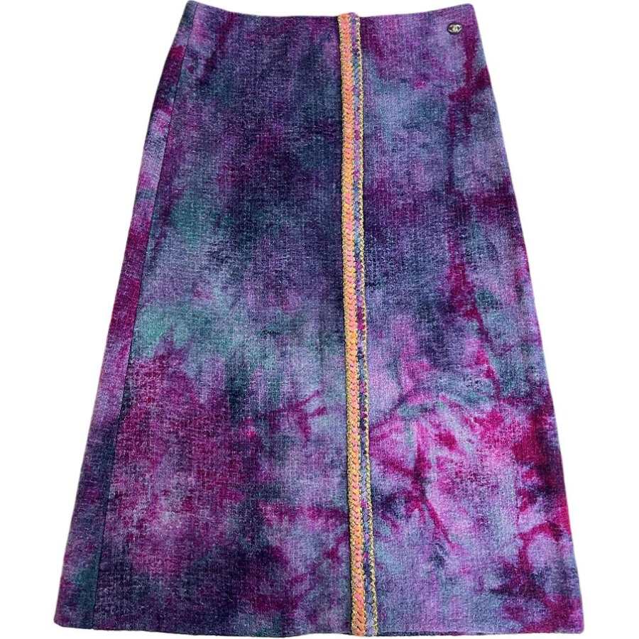 CHANEL Casual Long Skirt Women's Purple