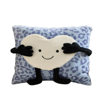 Yalu Happy Throw Pillow Blanket Office Nap Throw Pillow Sofa Backrest