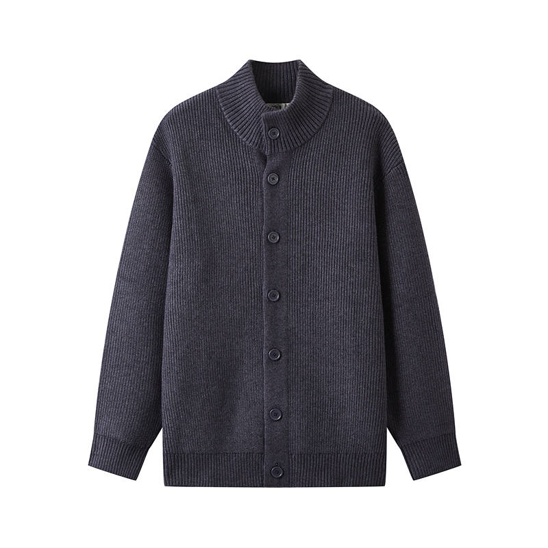 Semir Knitwear Men's Half Turtleneck Moderate Cardigan
