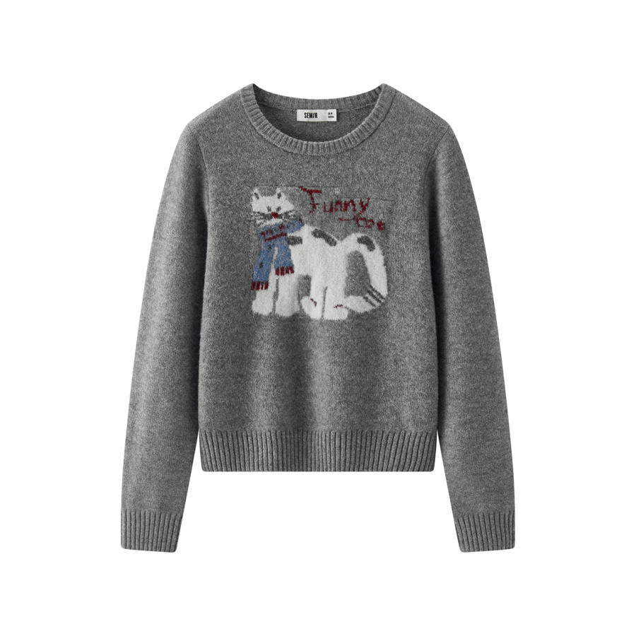 Semir Knitwear Women's Crew Neck Moderate