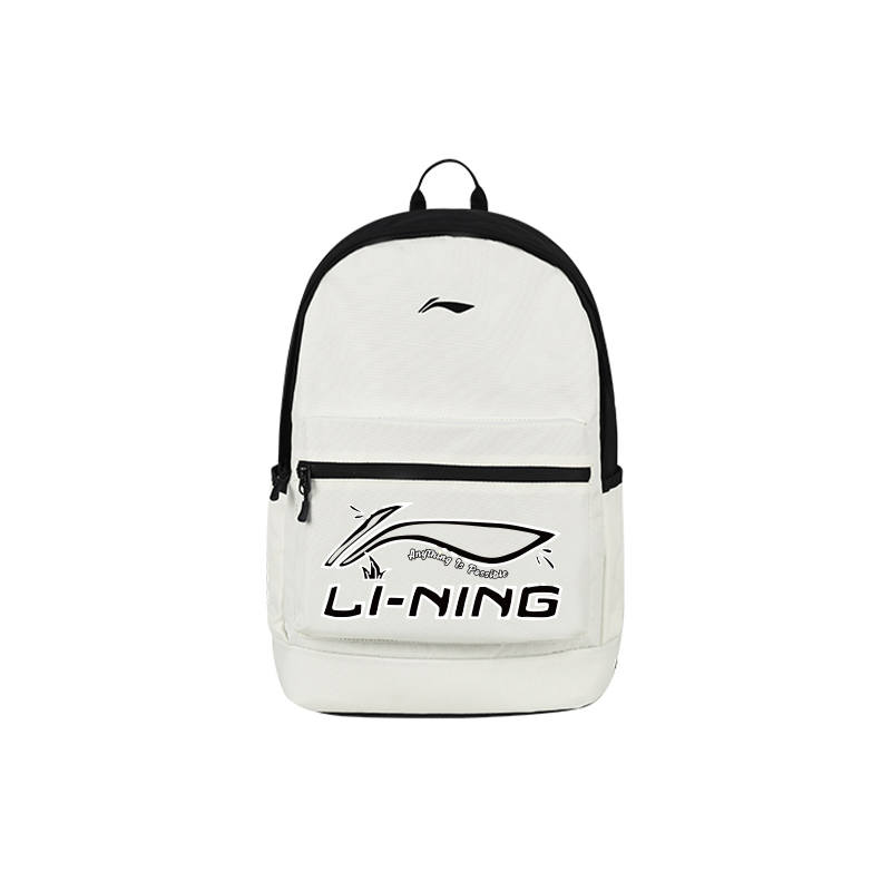 Li-Ning Li Ning Polyester Backpack Unisex Ecru