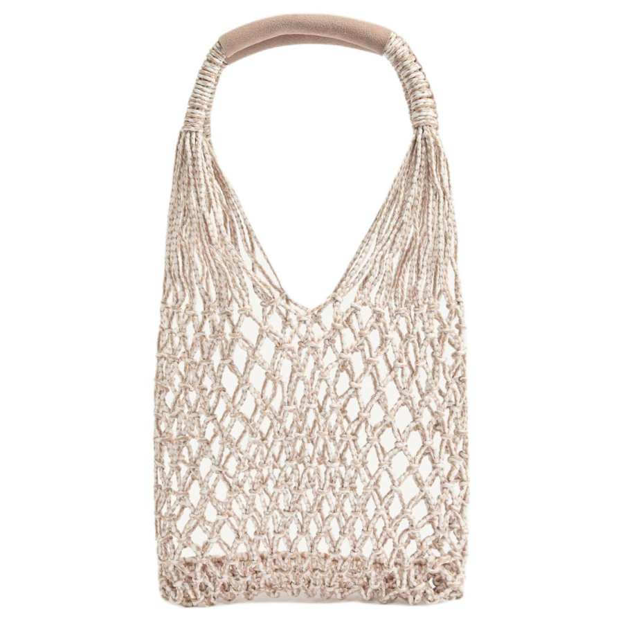ZARA Polyester Handbag Women's Light Beige Yellow