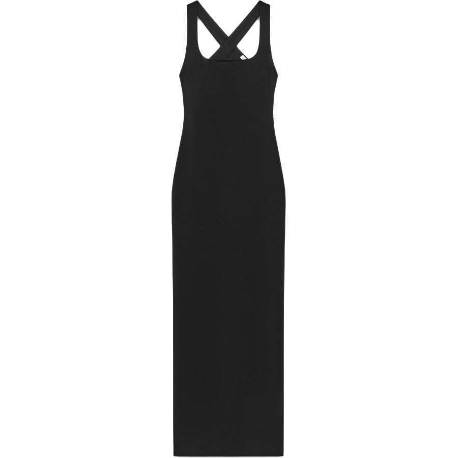 ZARA Slip Dresses Women's Black Square Collar Moderate