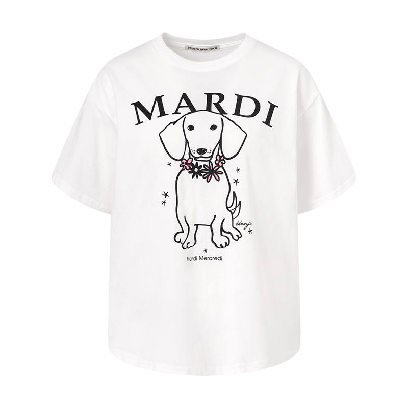 MARDI MERCREDI Drop Shoulder Sleeve T Shirt Women's