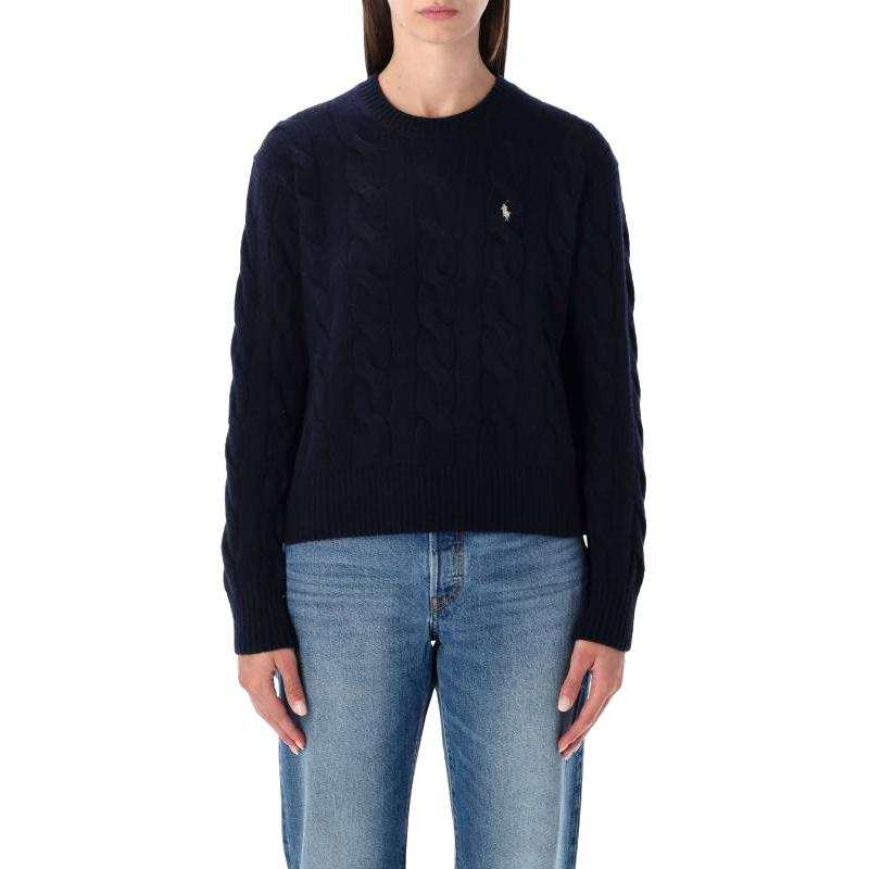 Polo Ralph Lauren Logo Embroidered Cable-Knitted Jumper