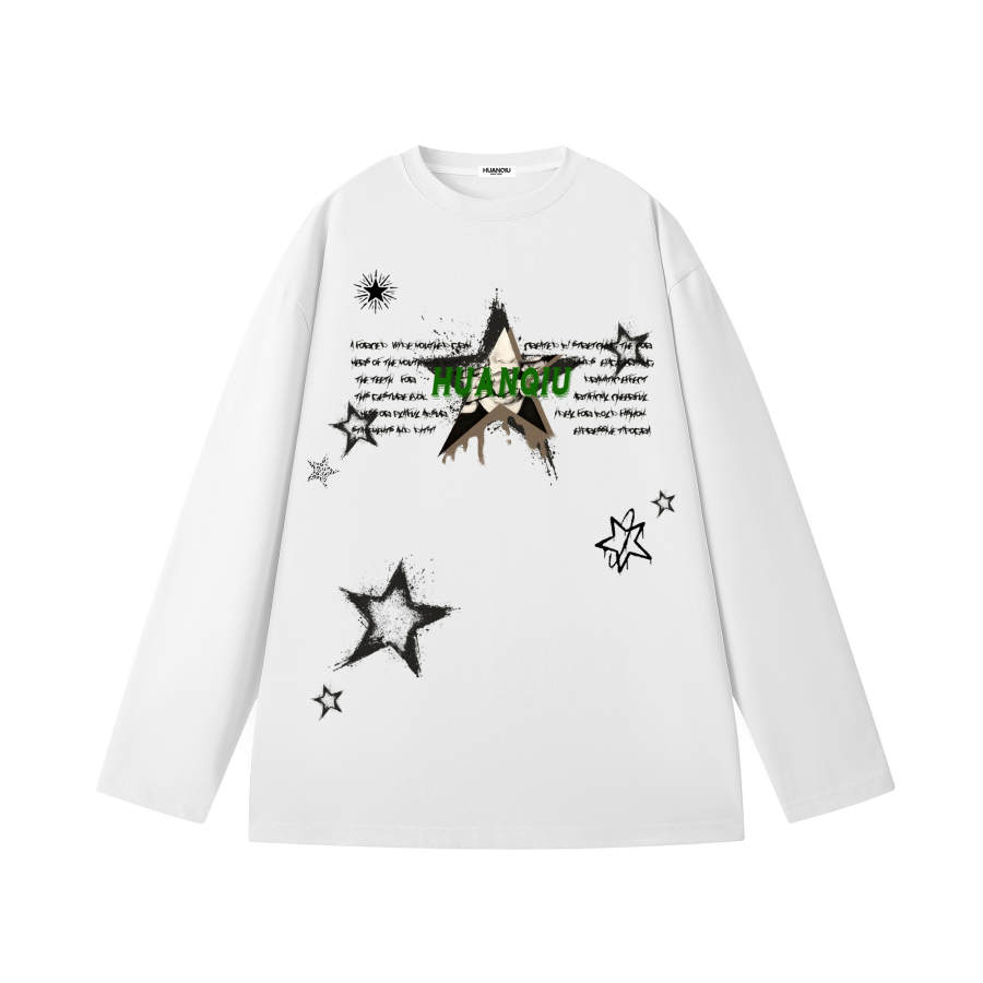 HUANQIU T Shirts Unisex Crew Neck Moderate Heavyweight