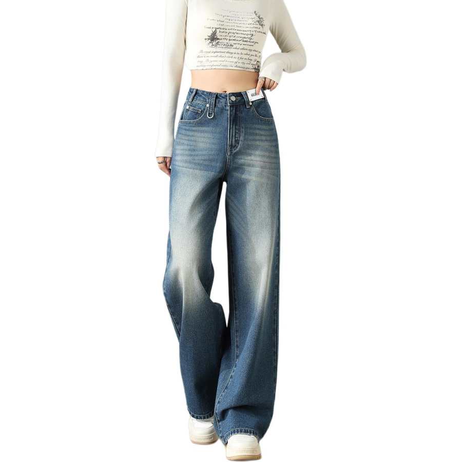 BALENO Jeans Women's Vintage Blue Moderate Wide Leg Pants
