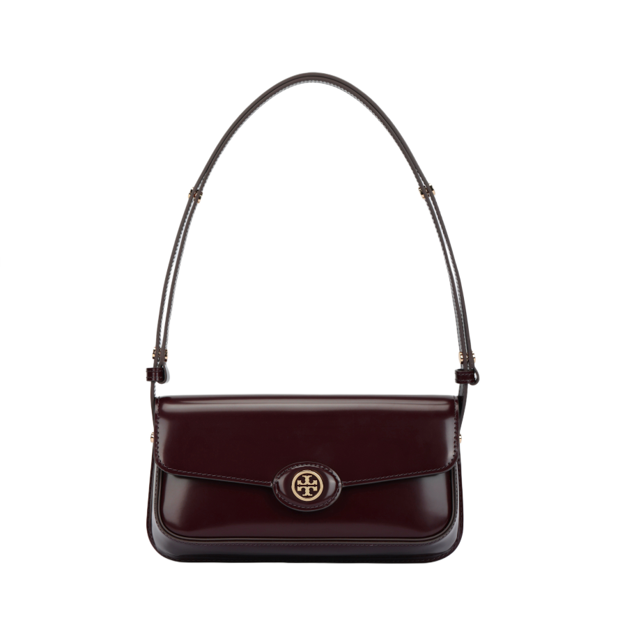 TORY BURCH Cow Leather Shoulder Bag Women's Burgundy