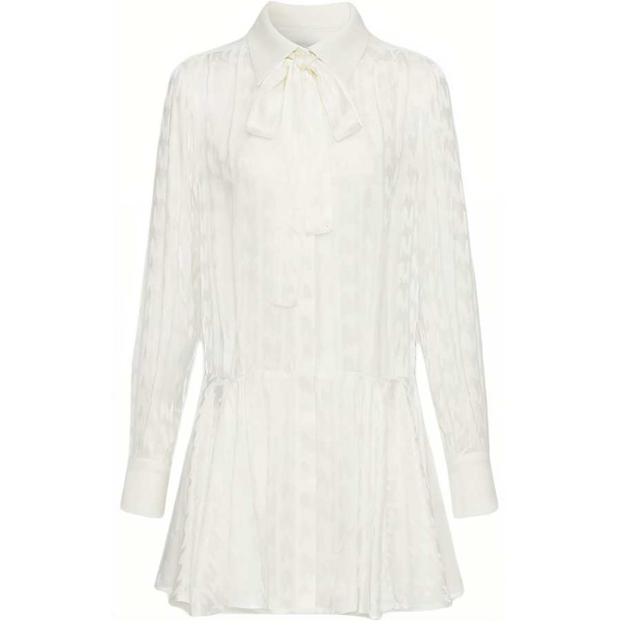MSGM MSGM FW24 Long Sleeved Dress Women's Cream