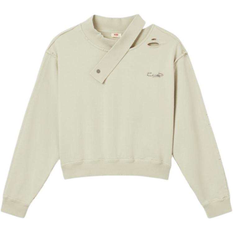 Levis Sweatshirts Women's Ecru Crew Neck Moderate Regular