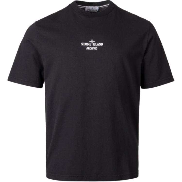 Stone Island Logo Printed Crewneck T-Shirt