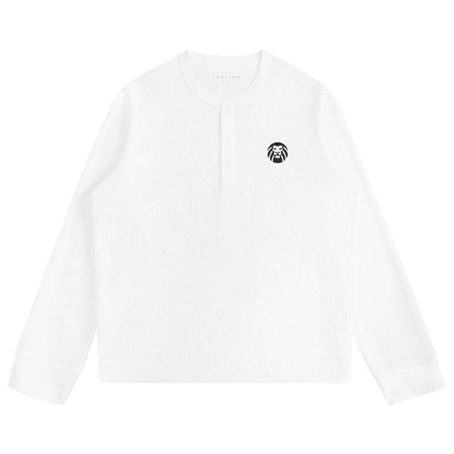 Tonlion T Shirts Men's Henry Collar Moderate
