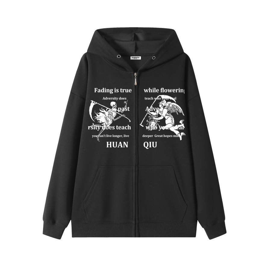 HUANQIU Sweatshirts Unisex Hooded Moderate Regular