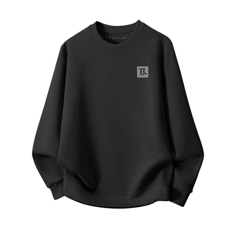 Tonlion Sweatshirts Unisex Crew Neck Moderate Regular