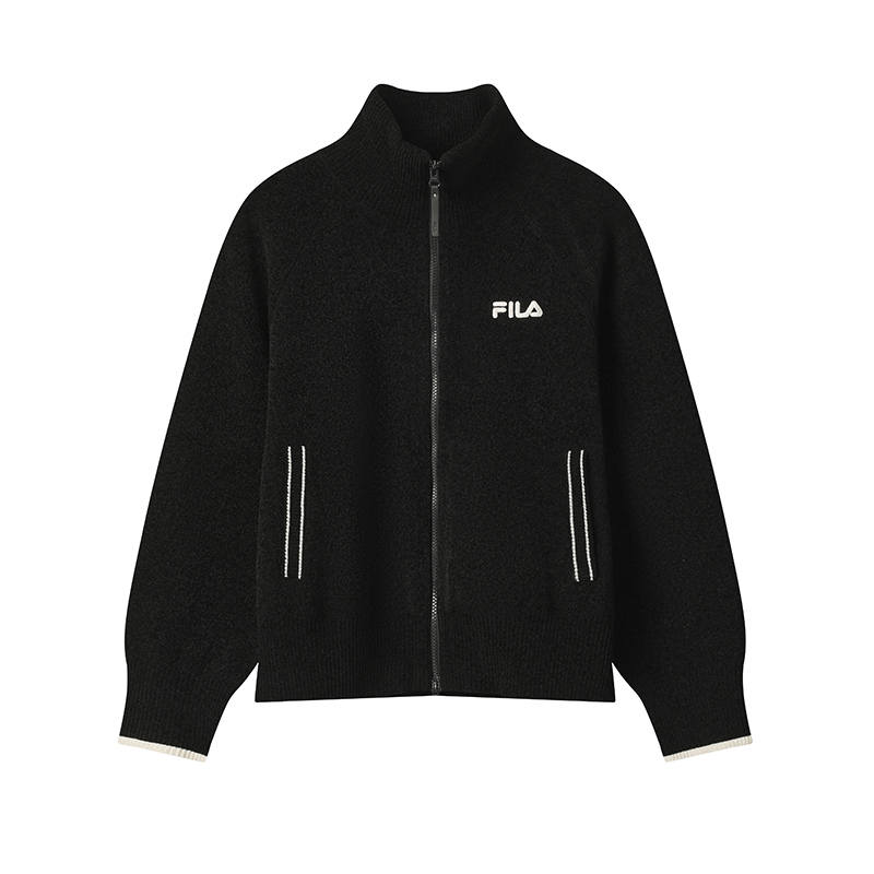 FILA ORIGINALE Jackets Women's Jet Black BK Stand Collar Moderate Other