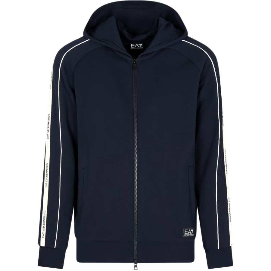 EMPORIO ARMANI Ea7 EMPORIO ARMANI Tape detailed Cotton Hoodie