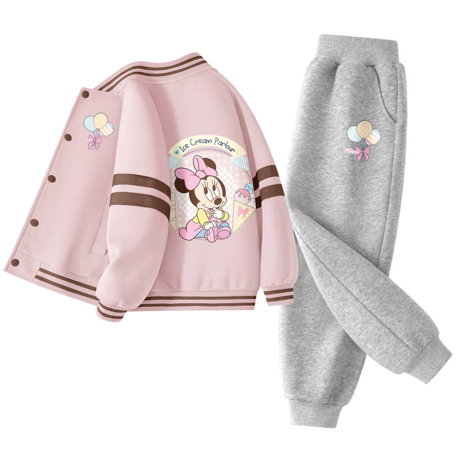 Disney Kids Casual Sportswear Baseball Collar Moderate