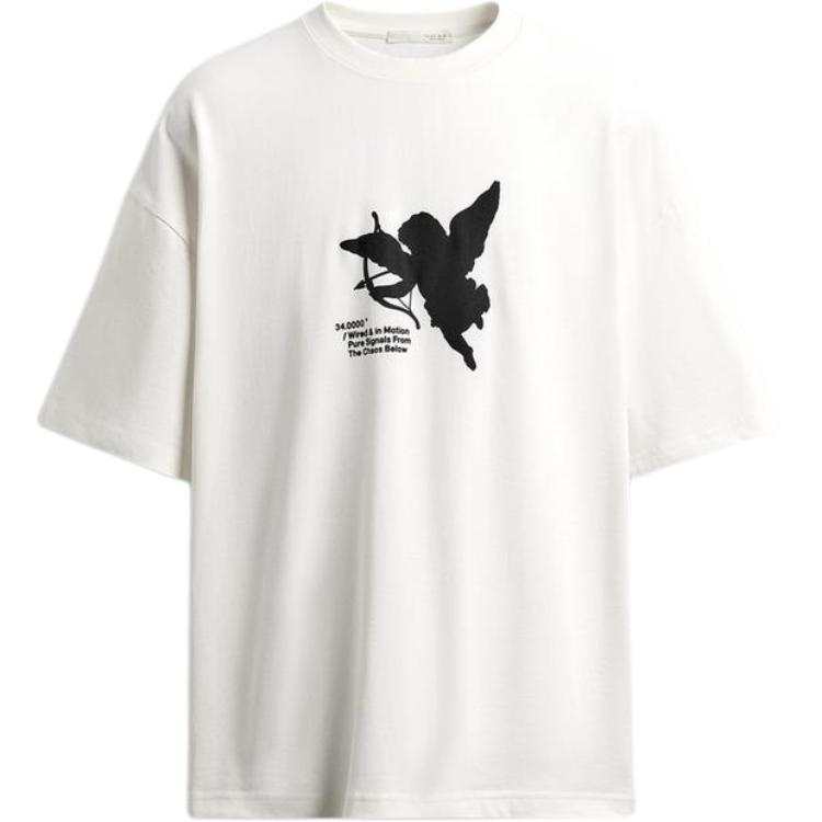 ZARA T Shirts Men's Frosted White Crew Neck