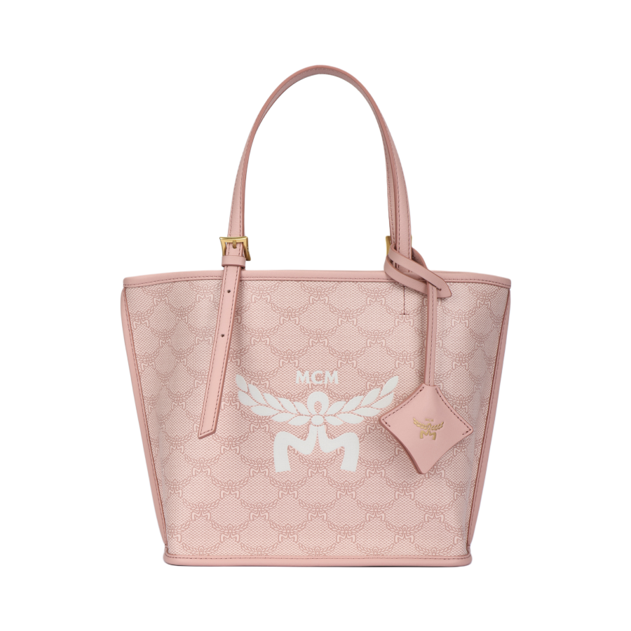 MCM Himmel Artificial Leather Tote Bag, Shoulder Bag Women's Cherry Blossom Pink