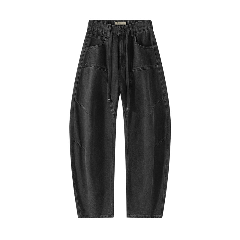 Jeep Casual Pants Unisex Black Moderate Straight Fit Pants